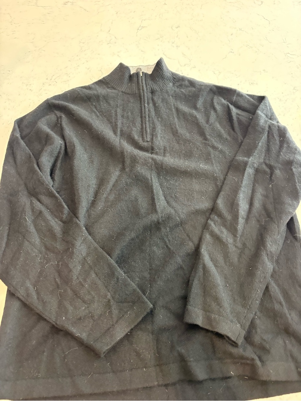 Men's Black Half-Zip Sweater